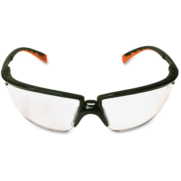 3M Privo Unisex Protective Eyewear Standard - Ultraviolet Protection - Orange - Clear Lens - Black Frame - Comfortable, Anti-fog, UV Resistant, Nose Bridge - 1 Each (122610000020)