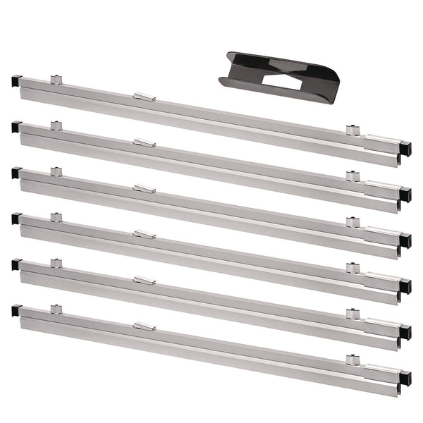 AdirOffice Blueprint Large File Document Hanging Clamps, 36" Wide Documents, 36", Silver, 6 Clamps (I6046)