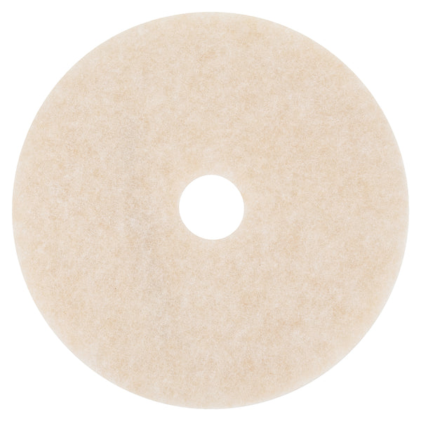 3M Ultra High-Speed TopLine Floor Burnishing Pads 3200, 20" Diameter, White/Amber, 5/Carton (18066)