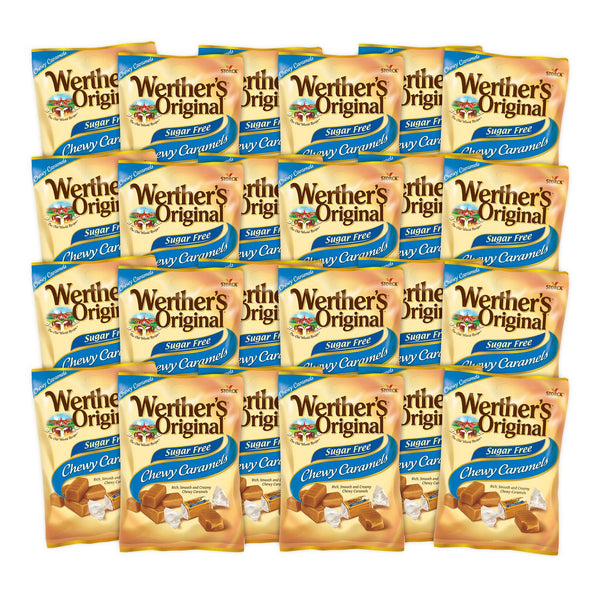 Werther's Original Chewy Caramels Sugar Free, 1.48 oz Bag, 24/Carton (60004088)
