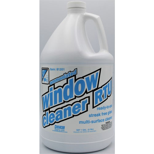 Window Cleaner R.t.u./amoniated, Gallon, 4/cs, Case Of 4 (81201)