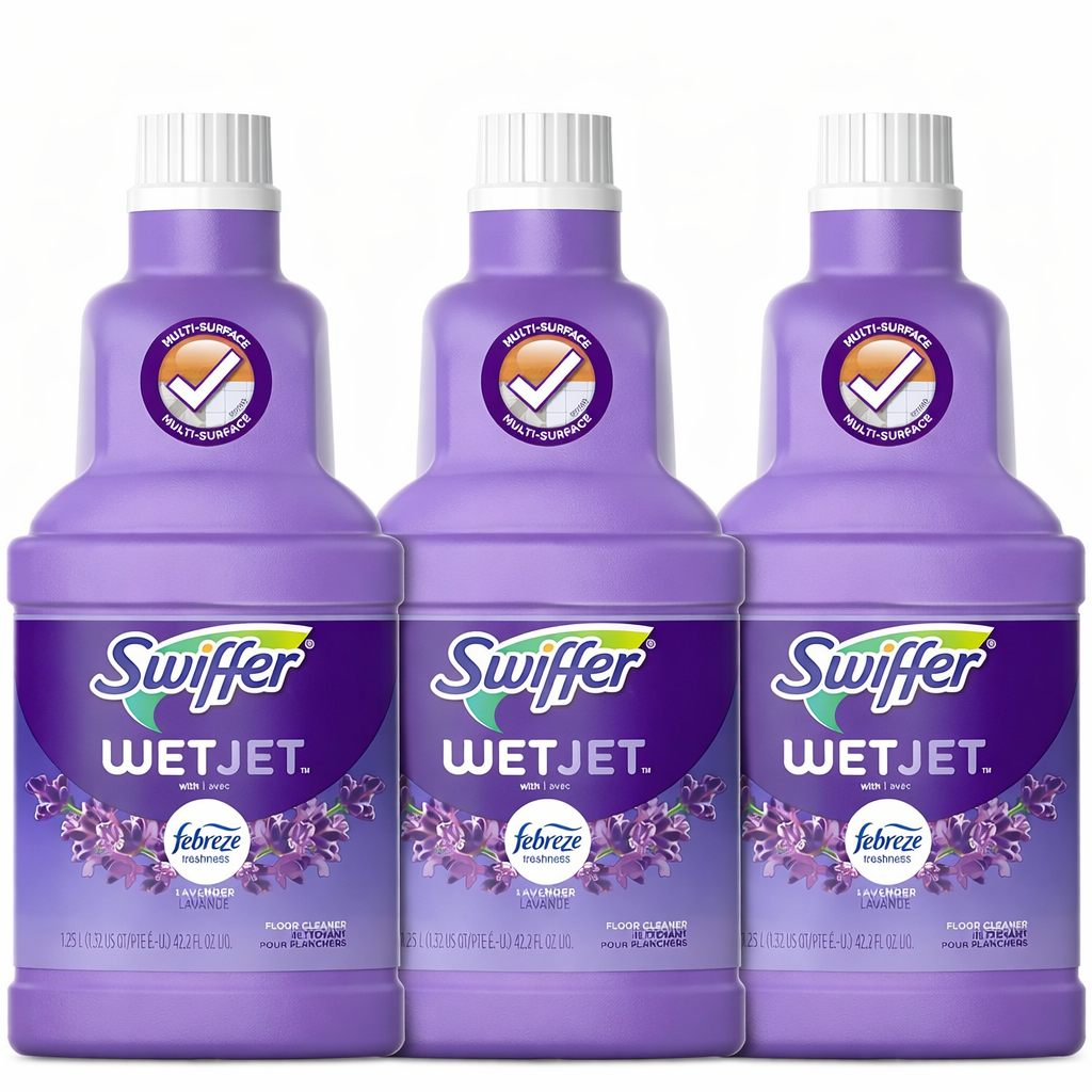Swiffer WetJet Floor Cleaner Refill Lavender 3-Pack