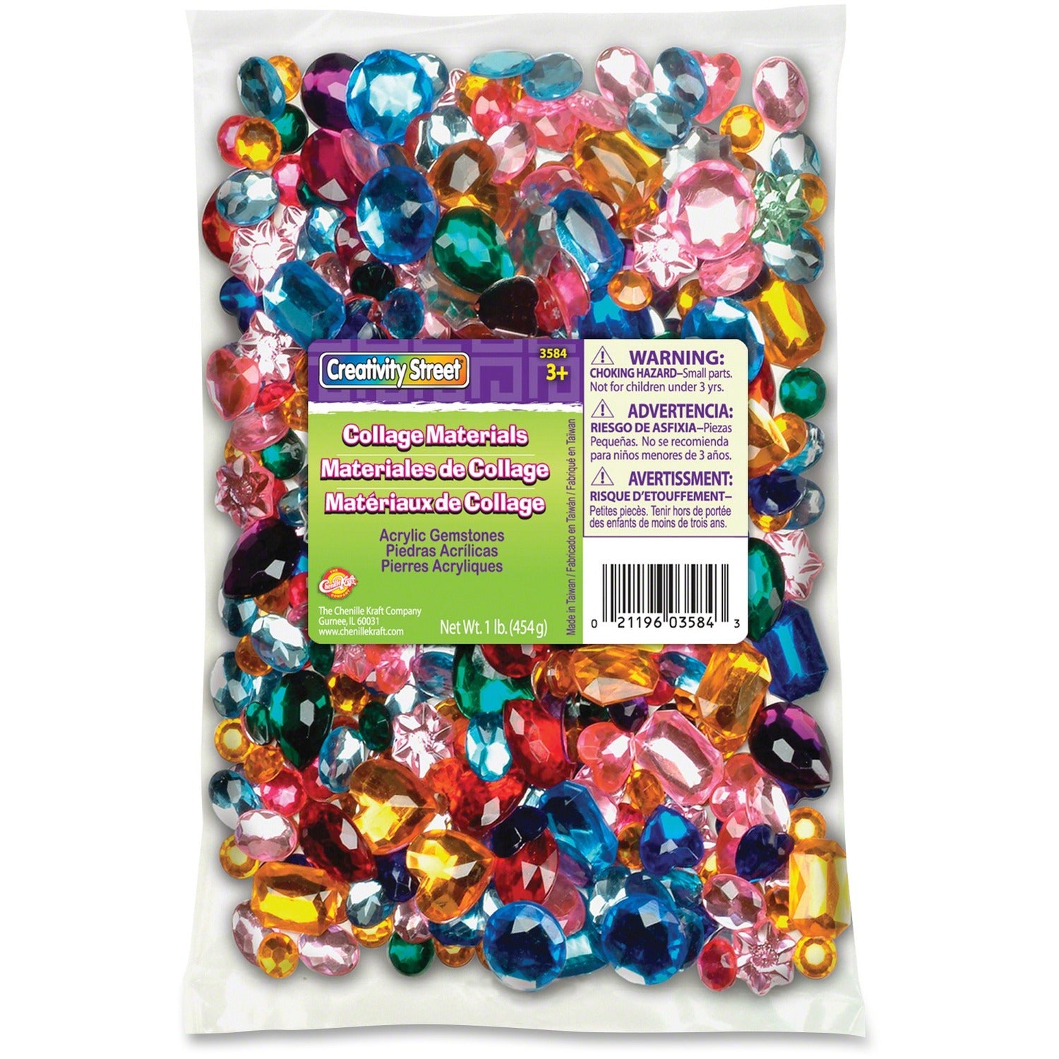Creativity Street Acrylic Gemstones Classpack Art - Assorted - 1 Pack (3584)