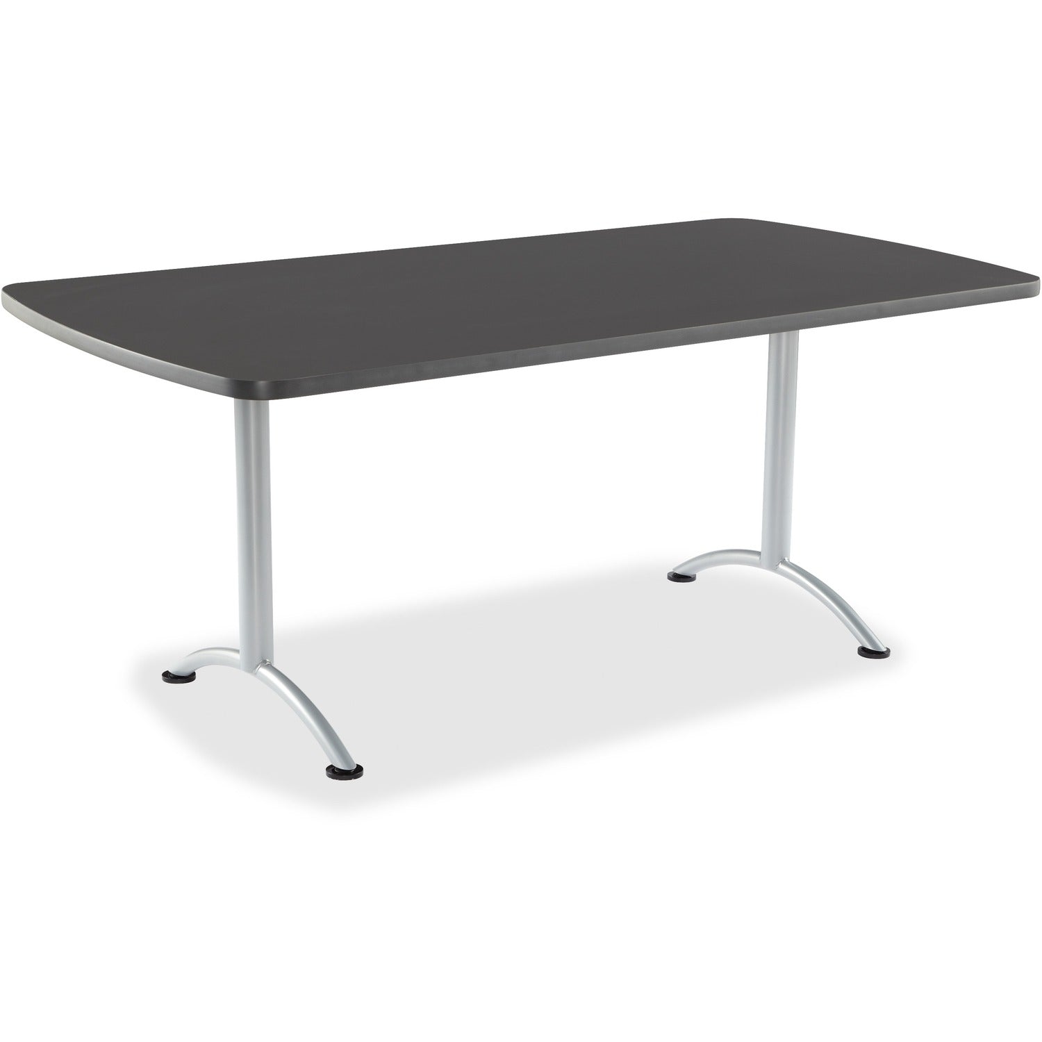 Iceberg Arc Fixed Height Table 36X72 Rectangular, Graphite Rectangle Top - 72" Table Top Length x 36" Table Top Width - Assembly Required - Graphite - 1 Each (69227)