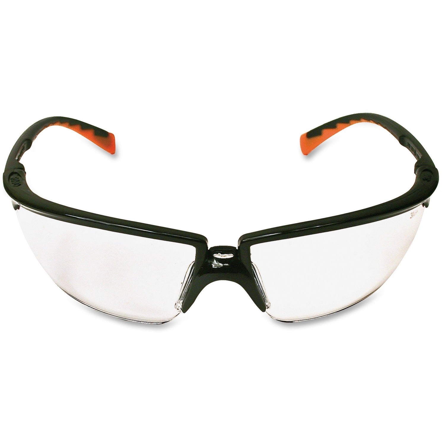 3M Privo Unisex Protective Eyewear Standard - Ultraviolet Protection - Orange - Clear Lens - Black Frame - Comfortable, Anti-fog, UV Resistant, Nose Bridge - 1 Each (122610000020)
