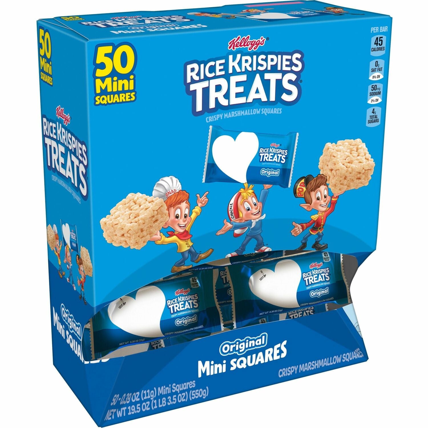 Kellogg's&reg Rice Krispies Treats&reg Minis Individually Wrapped - Original - 1 Serving Pack - 50 / Box (12346)