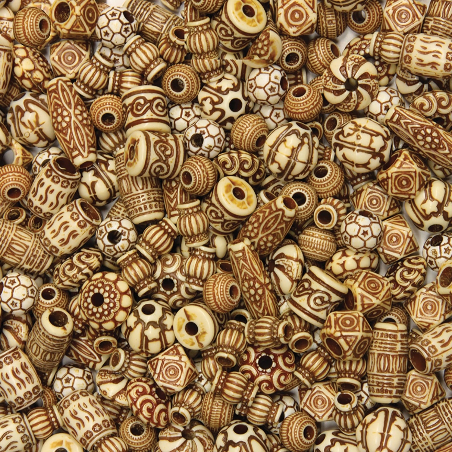 Creativity Street Mixed Bone Beads Project, Craft - Recommended For 3 Year - Assorted - 1 Pack (3259)