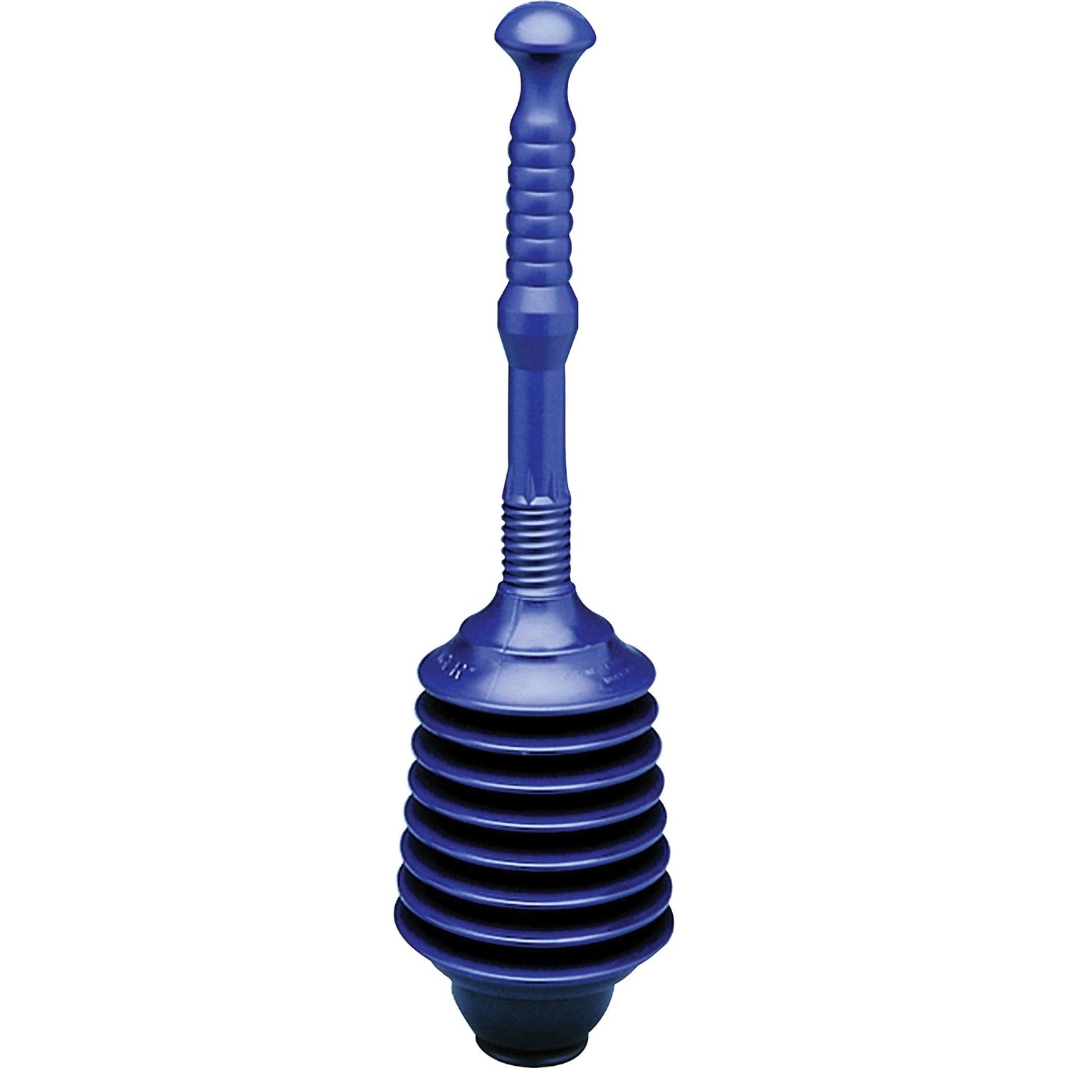 Impact&reg; Deluxe Professional Plunger, 2.75" Dia., 6 Plungers 2.75" Cup Diameter - Polyethylene - Dark Blue - Toilet - Splash Proof (9205CT)
