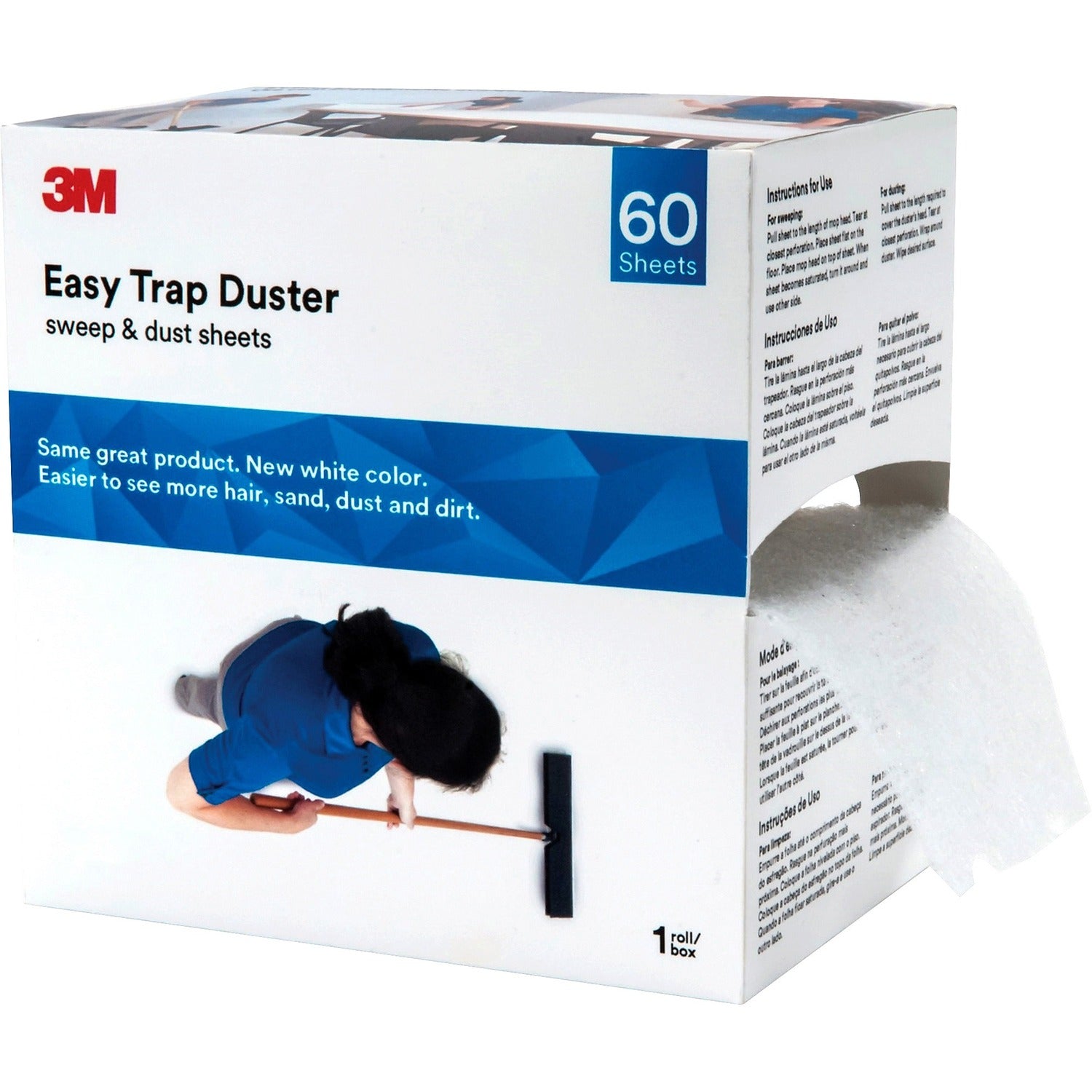 3M Easy Trap Duster System 6" Width - Fiber - White - 60/Box - 8 / Carton (59152WCT)