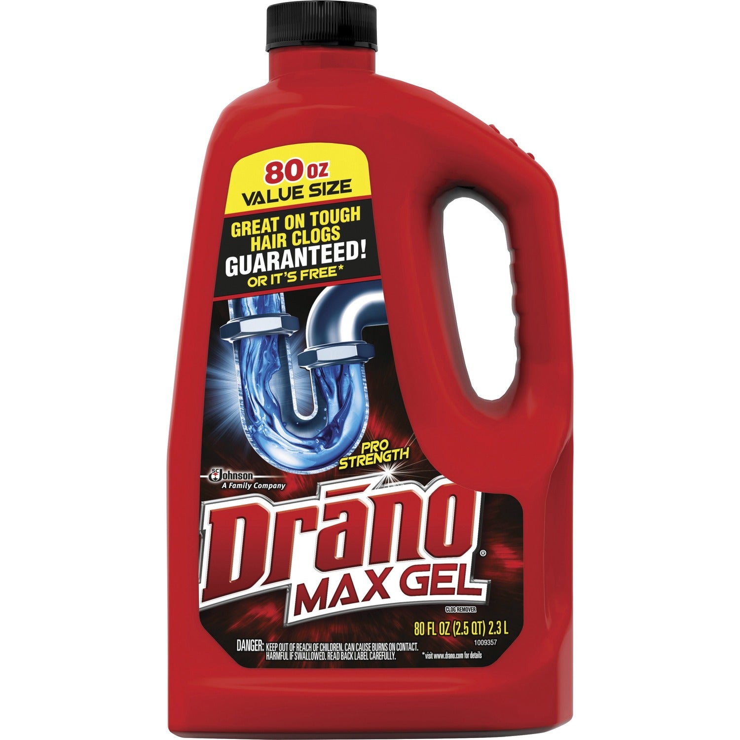 Drano Max Gel Clog Remover Ready-To-Use - 80 fl oz (2.5 quart) - Yellow - 1 Each (694772)