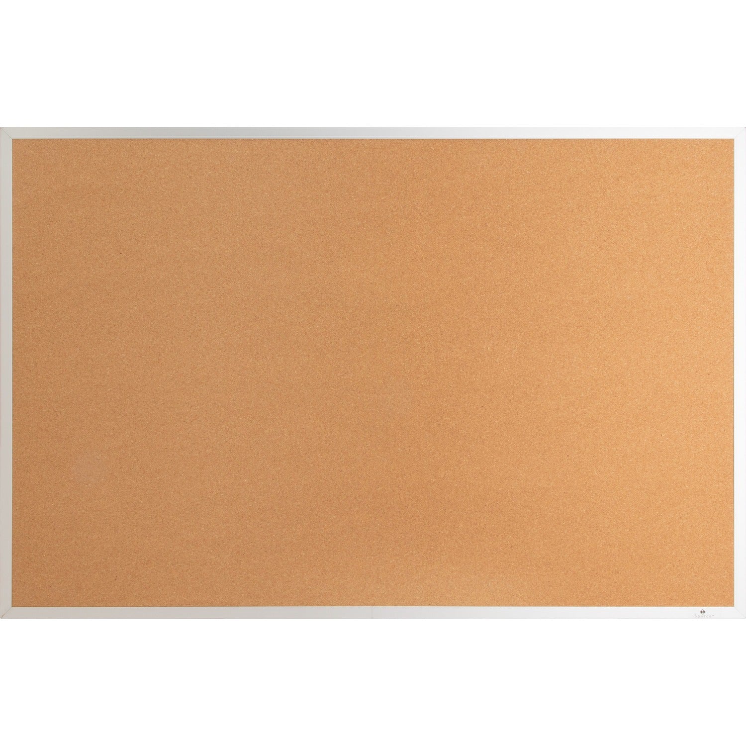 Lorell Bulletin Board 18" Board Height x 24" Board Width - Cork Surface - Long Lasting, Warp Resistant - Silver Aluminum Frame - 1 Each (LLR19763)