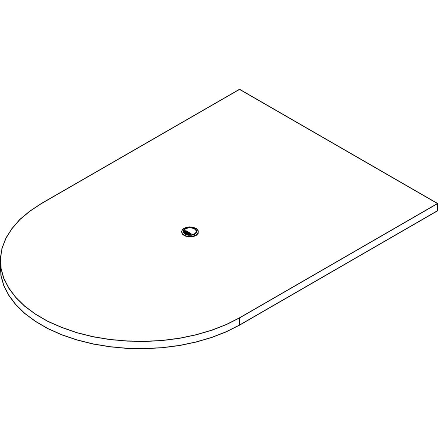 Lorell Prominence 2.0 Half-Racetrack Conference Tabletop Espresso Racetrack, Laminated Top - 72" Table Top Width x 48" Table Top Depth x 1.50" Table Top Thickness - Assembly Required - Particleboard Top Material - 1 Each (LLRPOC4872ES)