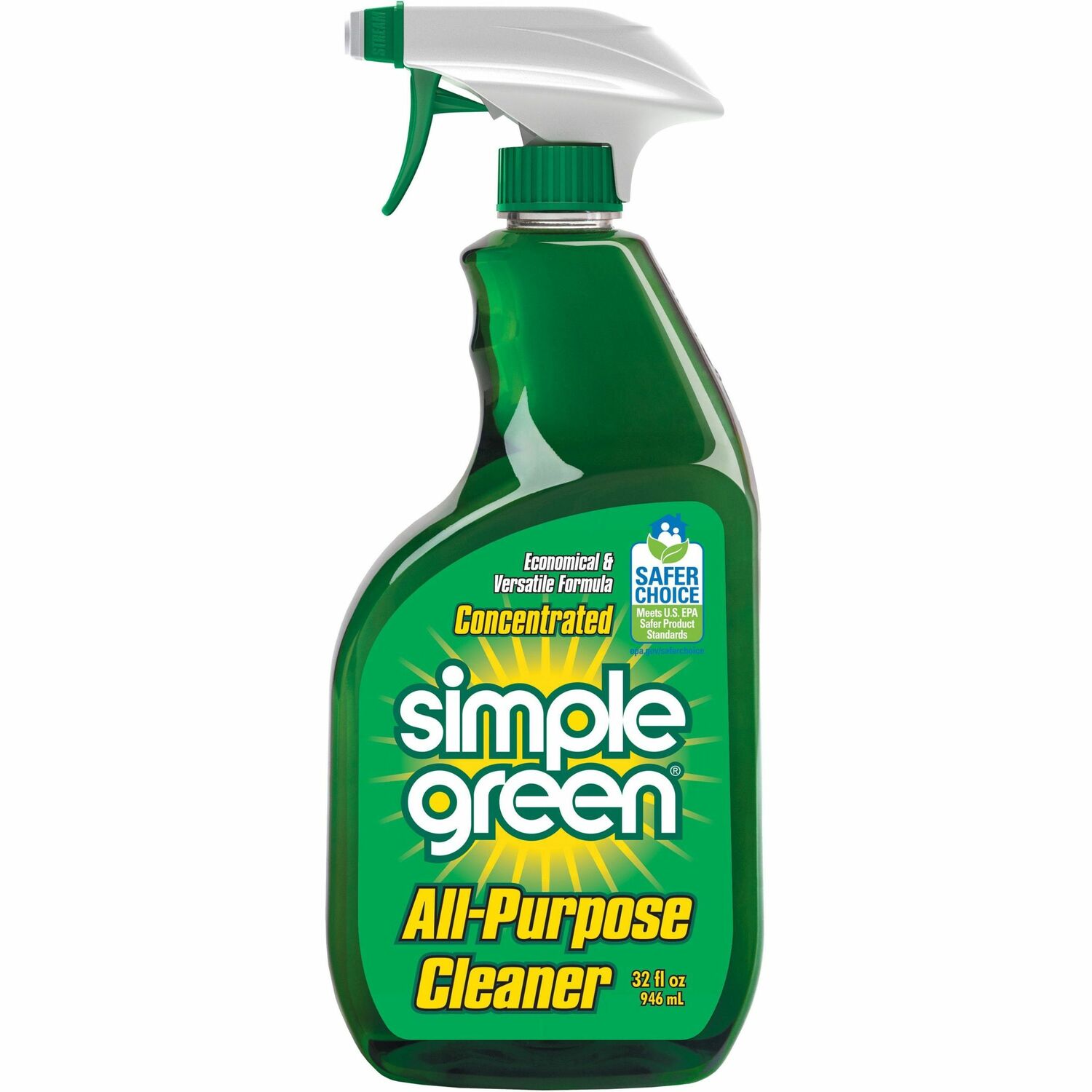 Simple Green All-Purpose Concentrated Cleaner For School, Government Facilities, University - Concentrate - Liquid - 32 fl oz (1 quart) - Original Scent - Non-abrasive, Non-flammable - Green - 12 / Carton (13033CT)