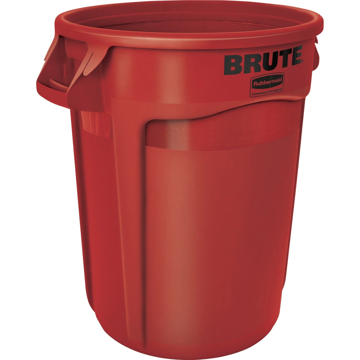 Rubbermaid Commercial Brute 32-Gallon Vented Containers 32 gal Capacity - Round - Warp Resistant, UV Coated, Reinforced, Damage Resistant, Heavy Duty, Handle, Tear Resistant, Reinforced - 21.9" Diameter - Plastic - Red - 6 / Carton (263200RDCT)
