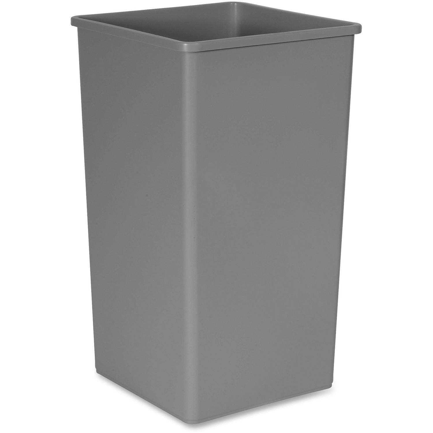 Rubbermaid Commercial Untouchable Square Container 50 gal Capacity - Square - Crack Resistant, Durable, Compact, Rugged - 34.3" Height x 19.5" Width x 19.5" Depth - Plastic - Gray - 4 / Carton (3959GRACT)