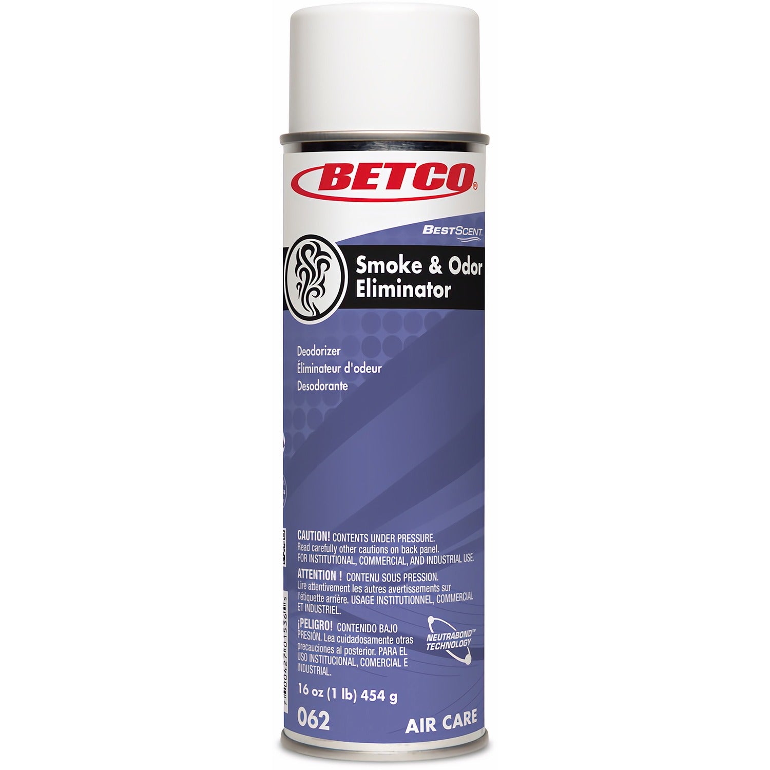 Betco Smoke & Odor Eliminator Aerosol - 500 Sq. ft. - 16 fl oz (0.5 quart) - Spring & Renewal - 12 / Carton (0622300)