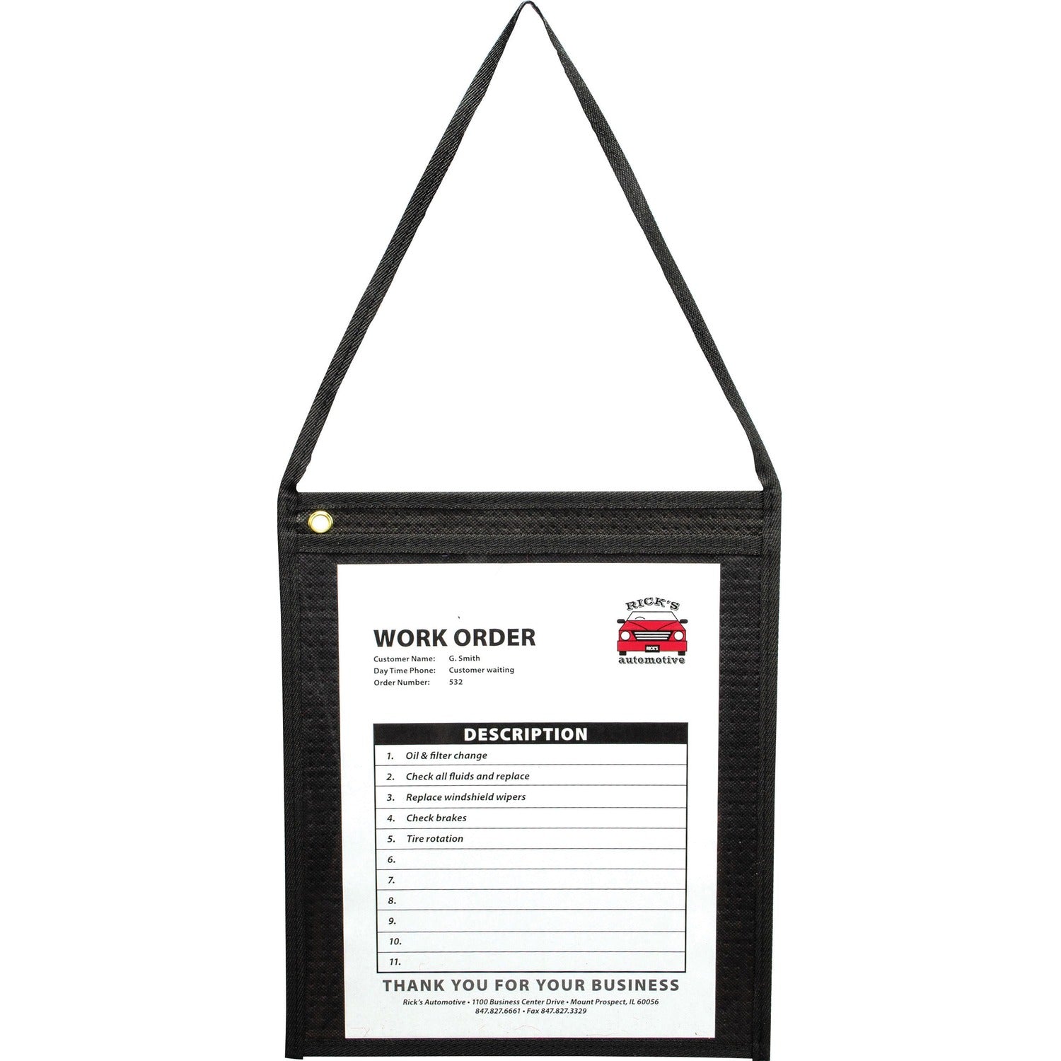 C-Line Fabric Hanging Strap Shop Ticket Holders 12" Height x 9" Width - Fabric - Clear - 15 / Box (74112)