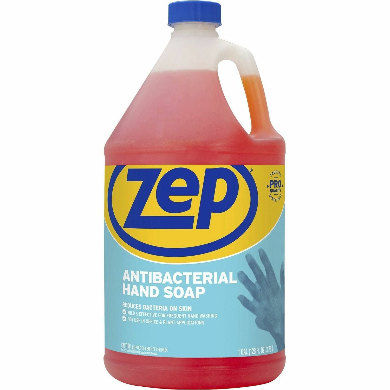 Zep Antimicrobial Hand Soap Fresh Clean Scent - 1 gal - Kill Germs, Bacteria Remover, Soil Remover - Hand - Antibacterial - Orange - Non-abrasive, Solvent-free, Residue-free, Quick Rinse - 1 Each (R46124)