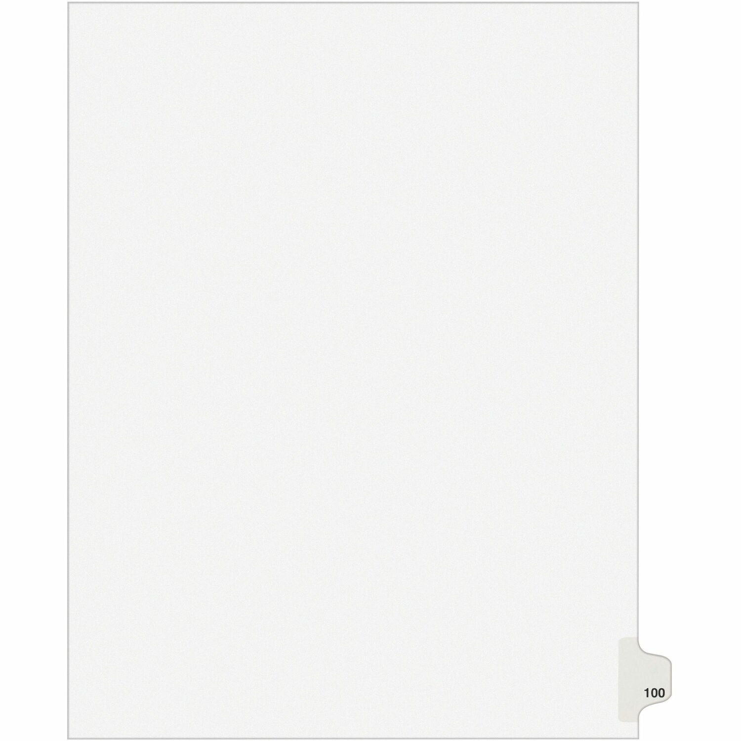 Avery&reg; Side Tab Individual Legal Dividers 500 x Divider(s) - 500 Side Tab(s) - 100 - 1 Tab(s)/Set - 8.5" Divider Width x 11" Divider Length - Letter - 8.50" Width x 11" Length - White Paper Divider - 25/Pack - 20 / Carton (82341)