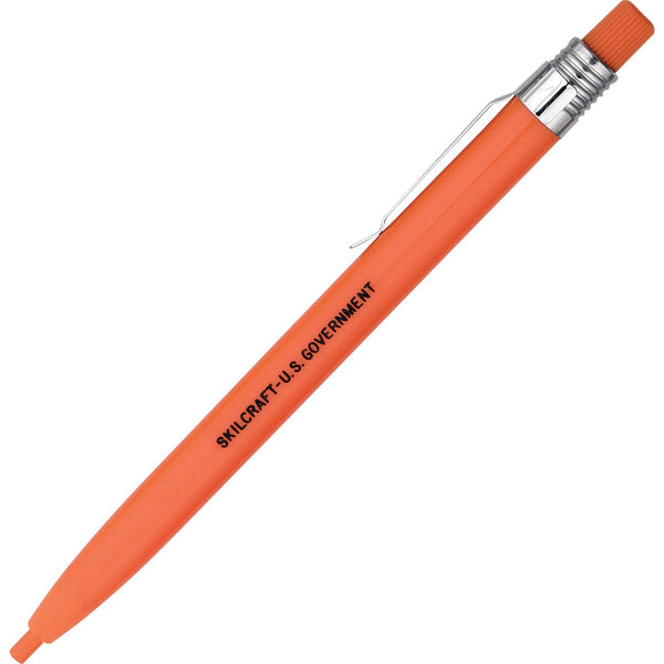 AbilityOne SKILCRAFT China Marker Wax Pencil Orange Lead - Orange Barrel - 1 Dozen (2689913)