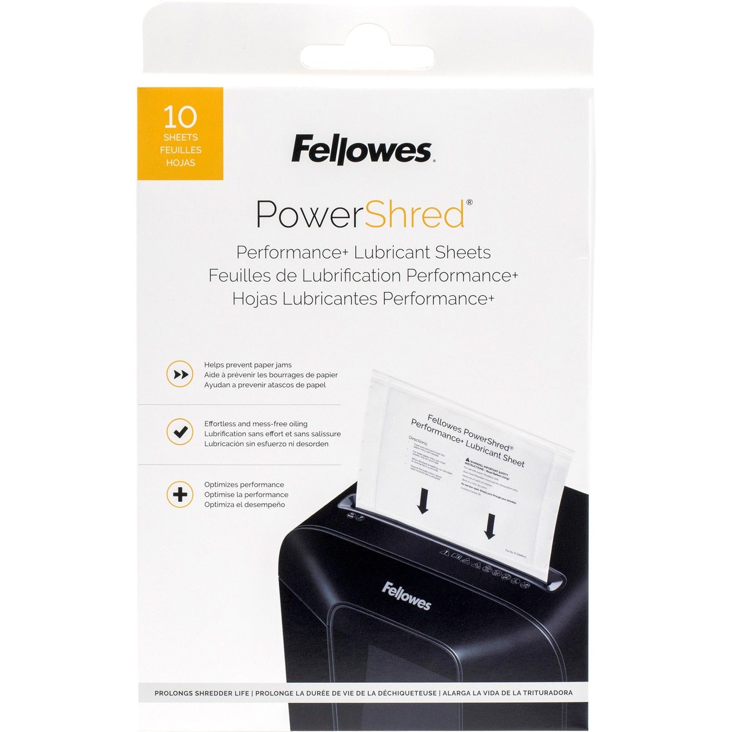 Fellowes Powershred Performance+ Lubricant Sheets Dust Retention - White (4015501)