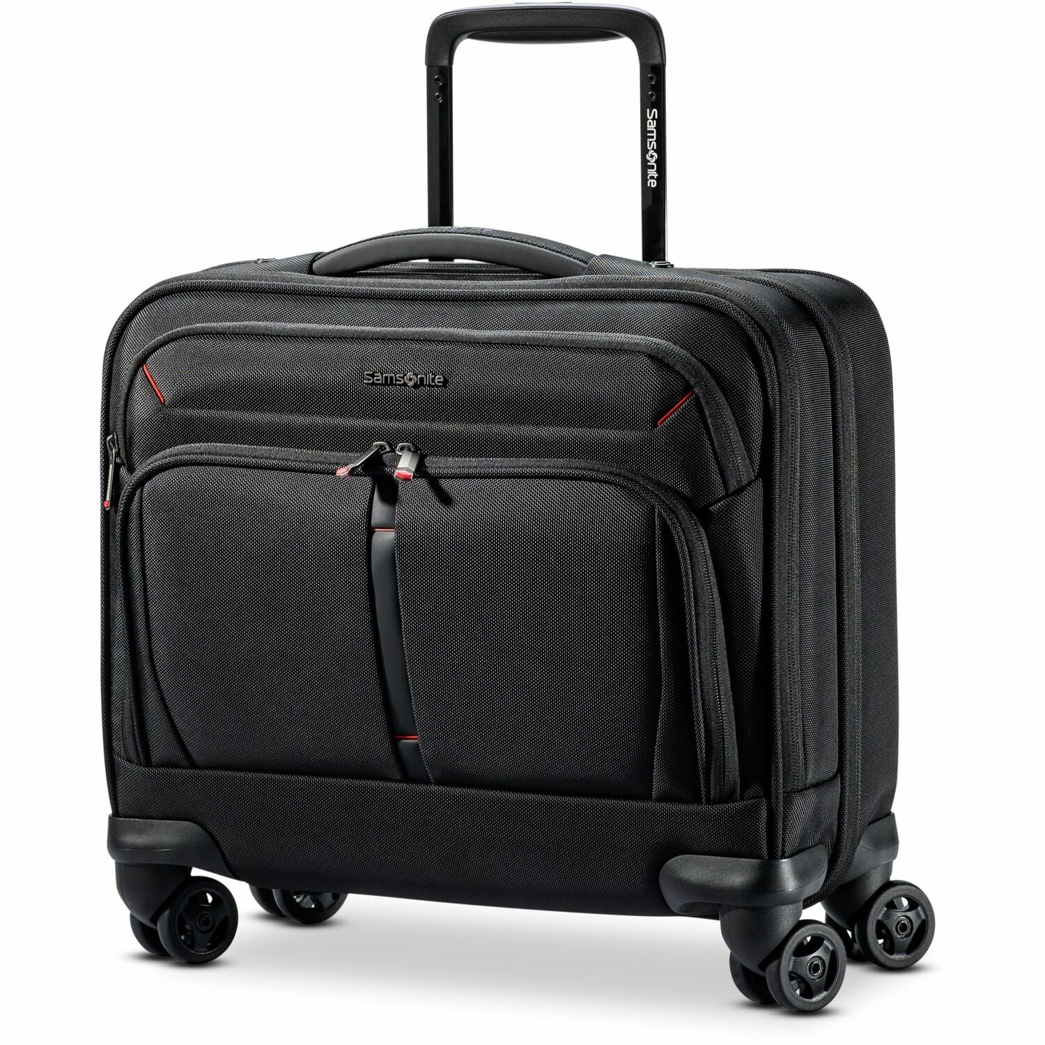 Samsonite Xenon 3.0 Travel/Luggage Case for 12.9" to 15.6" Notebook, Tablet, Accessories - Black 1680D Ballistic Polyester Body - Tricot Interior Material - Trolley Strap, Handle - 1 Each (1473331041)