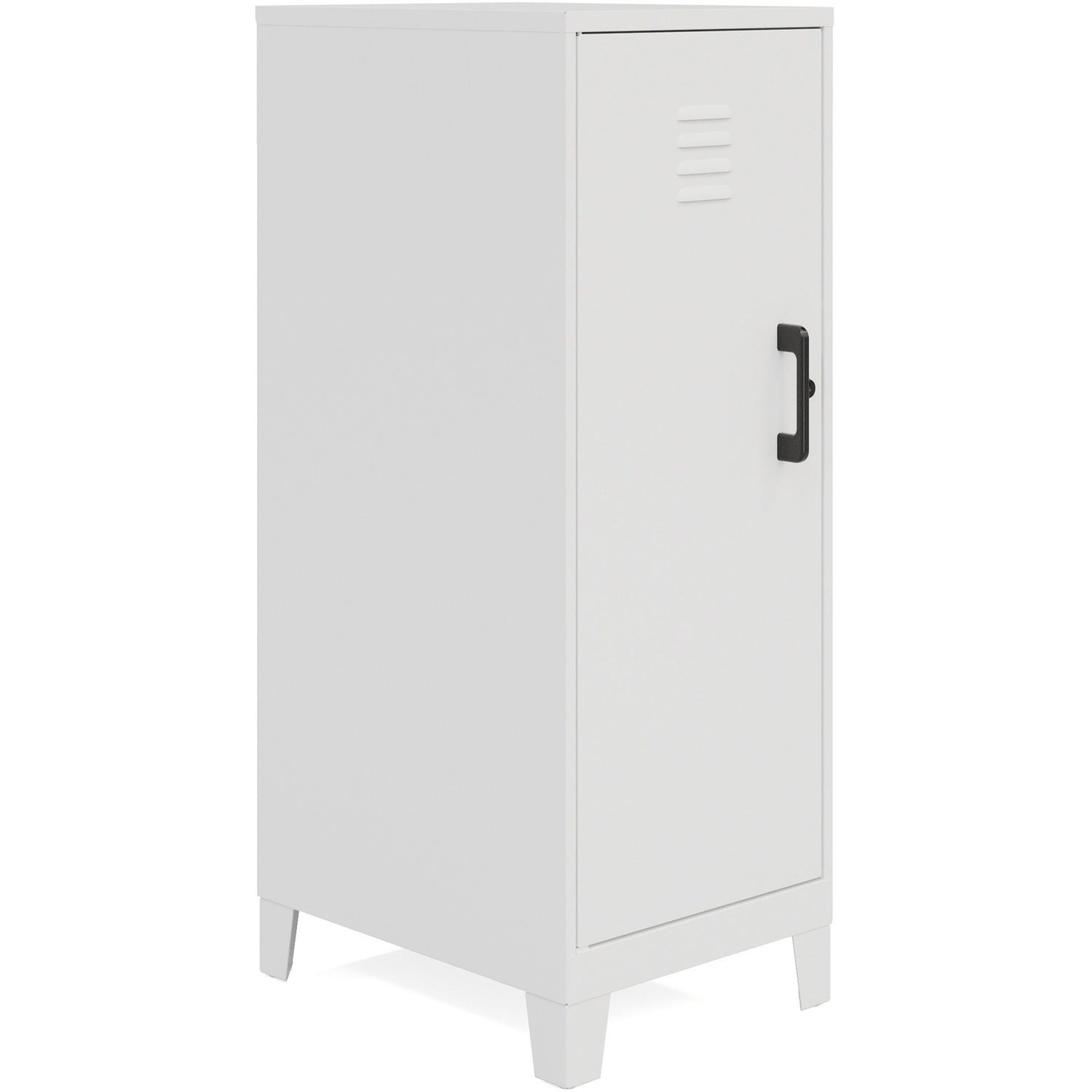 NuSparc Personal Locker 3 Shelve(s) - for Office, Home, Sport Equipments, Toy, Game, Classroom, Playroom, Basement, Garage - Overall Size 42.5" Height x 14.2" Width x 18" Depth - White - Steel - TAA Compliant (SL318ZZWE)