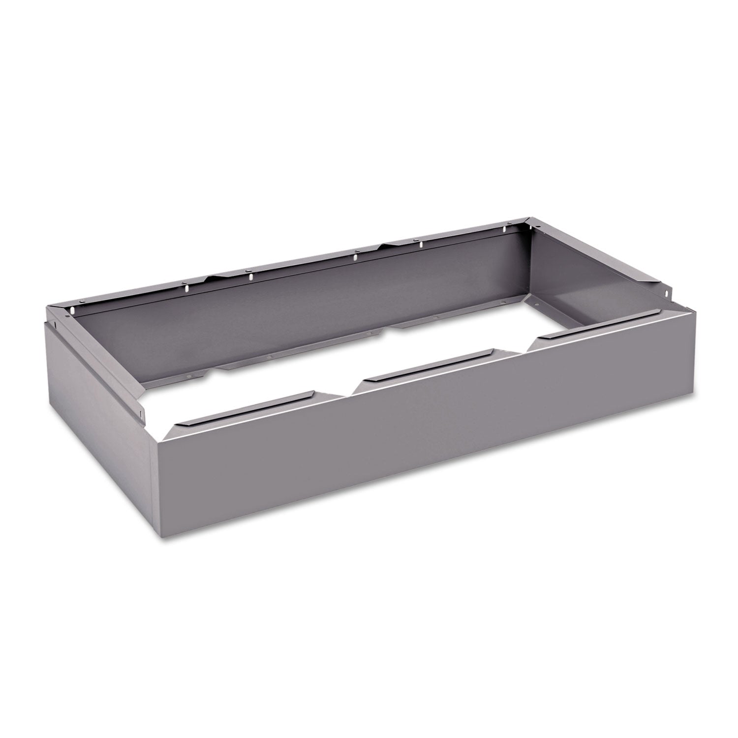 Tennsco Three Wide Closed Locker Base, 36w x 18d x 6h, Medium Gray (CLB3618MG)