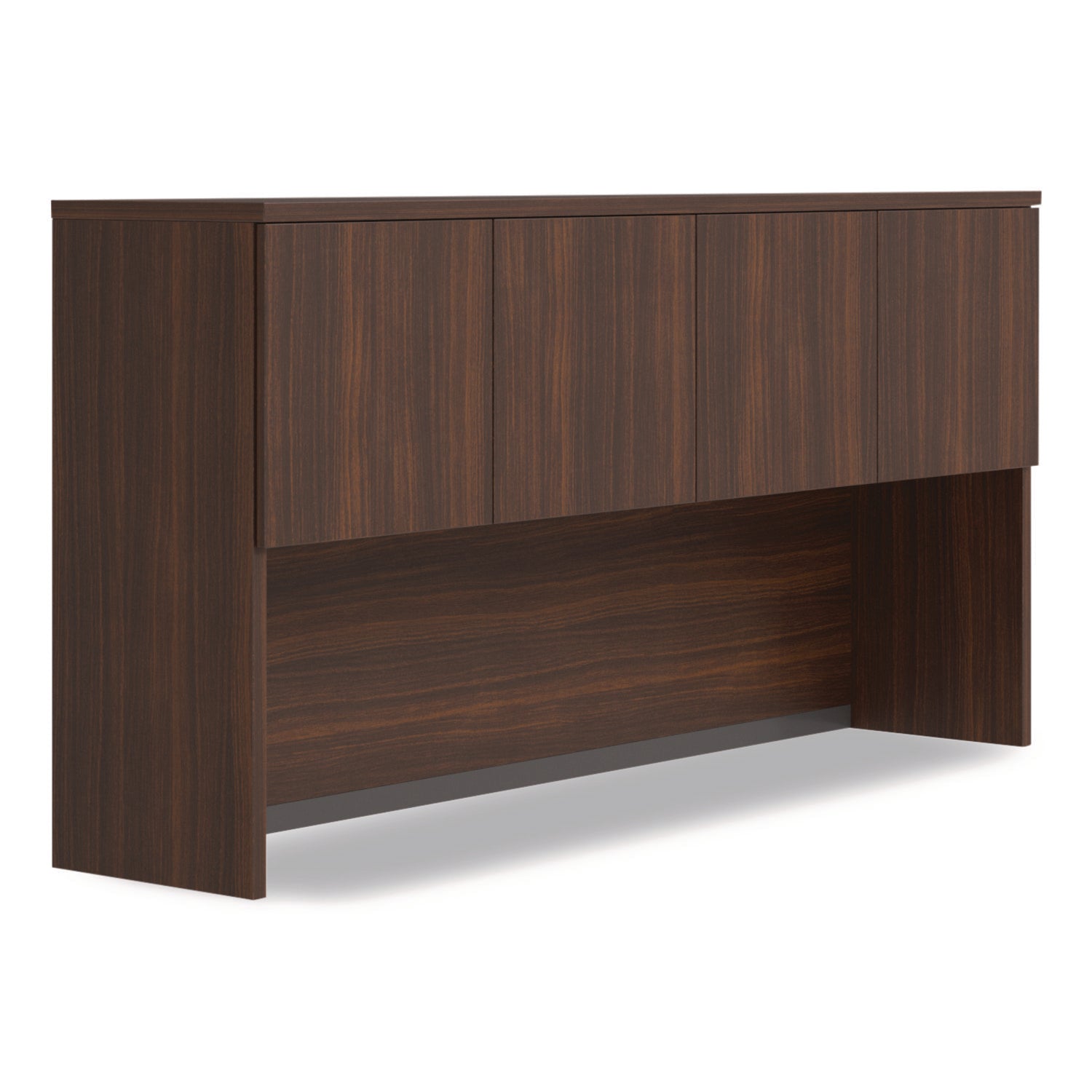 Alera Seville Hutch with Doors, 4 Compartments, 72w x 16d x 36h, Mahogany (SVH7236MY)