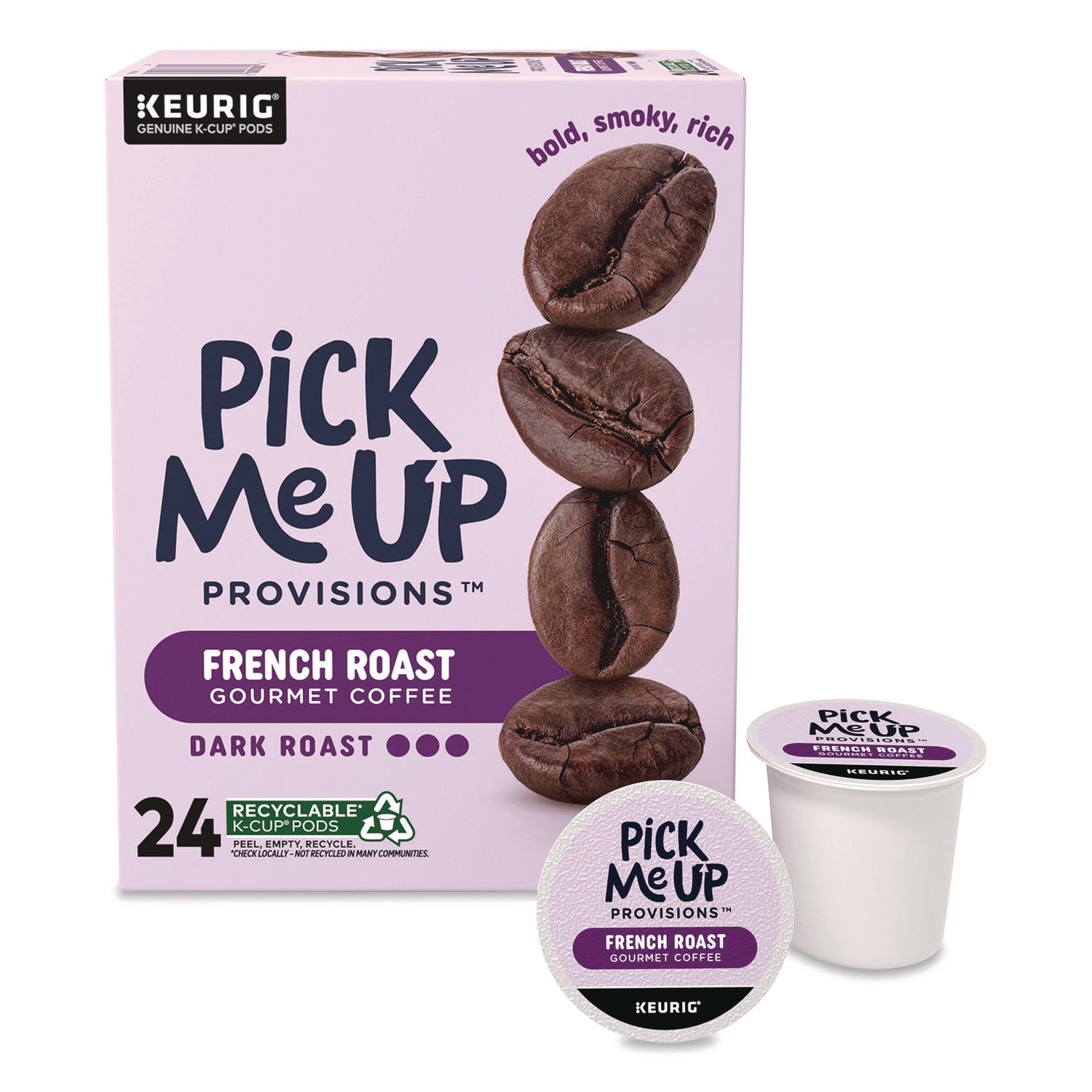 Pick Me Up Provisions French Roast Coffee K-Cups, 24/Box (5000381026)