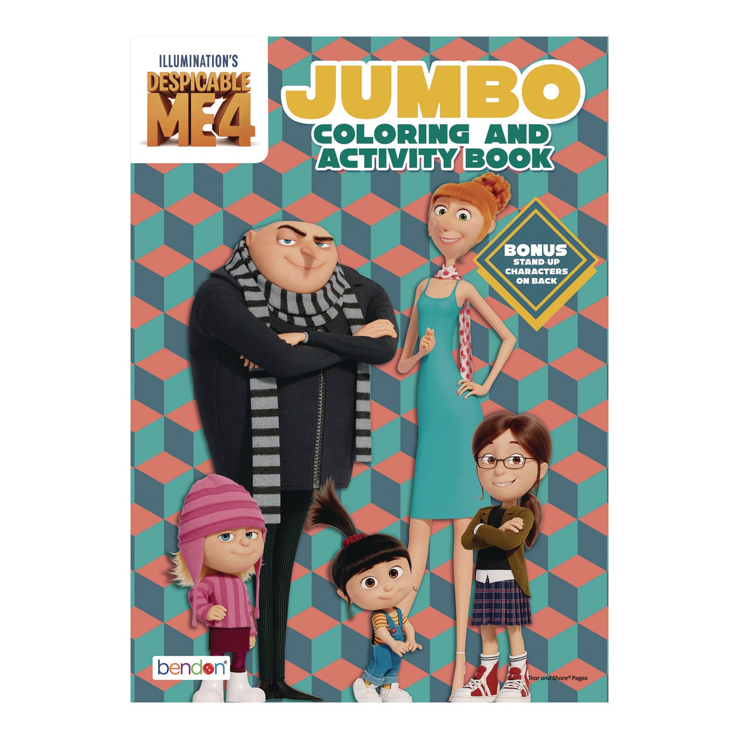 Bendon Despicable Me 4 Jumbo Coloring and Activity Book, Ages 3 and Up, 10.75 x 7.75 Sheets, 64 Pages (60503)