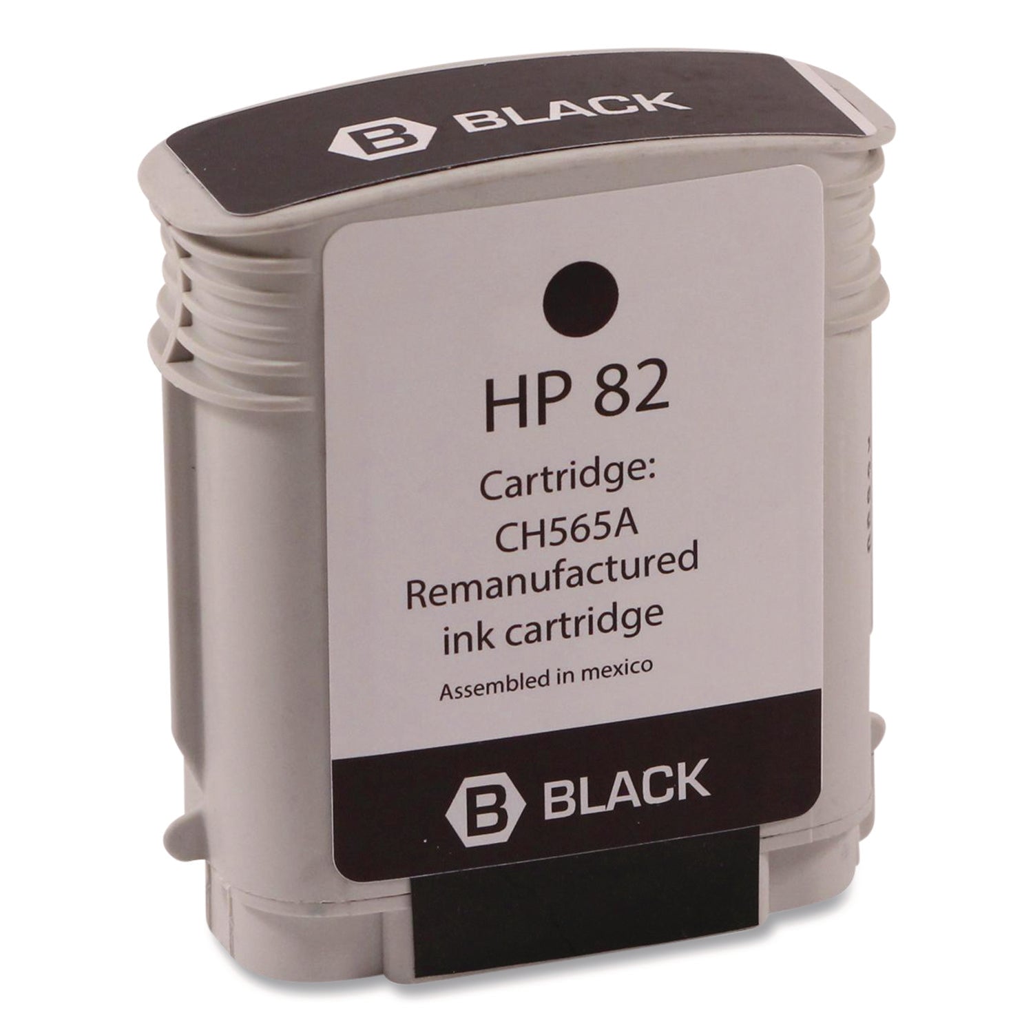 Clover Remanufactured Black High-Yield Ink, Replacement for 82 (CH565A), 69 mL (WH82B)