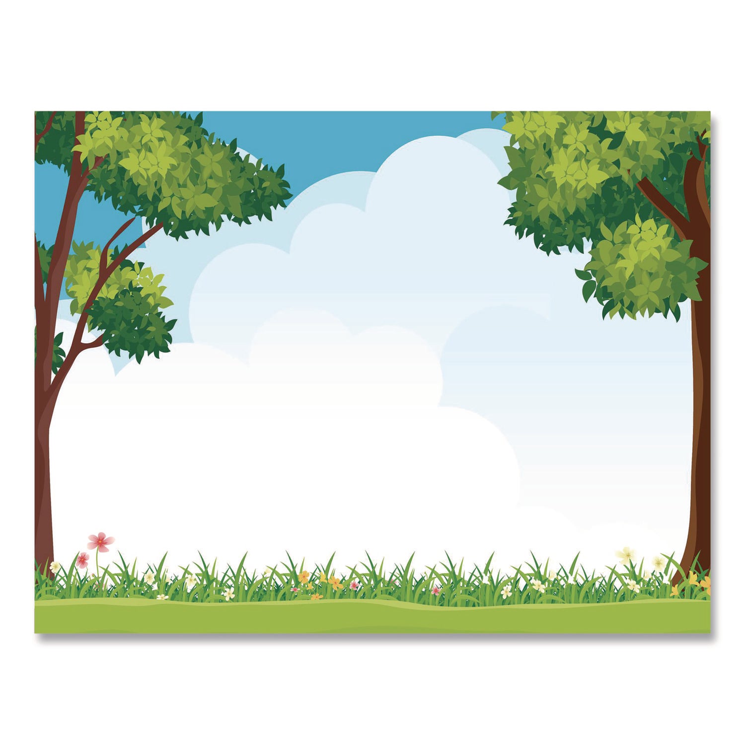 Geographics Tree Free Award Certificates, 8.5 x 11, Green/Brown/Blue, with Outside Scene Border, 15/Pack (49950)