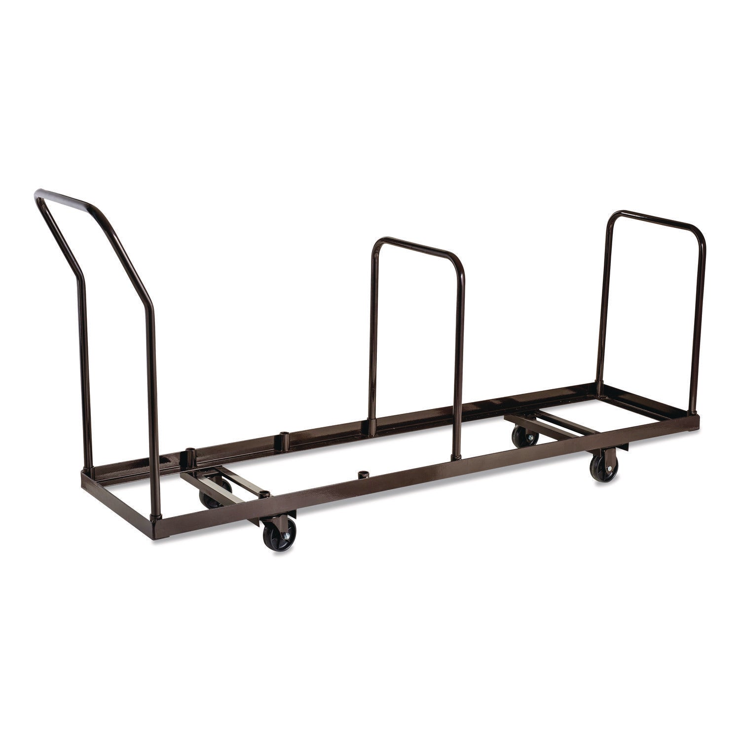 NPS Folding Chair Dolly For Vertical Storage, Metal, 1,100 lb Capacity, 19.25" x 81" x 38.5", Brown (DY35)