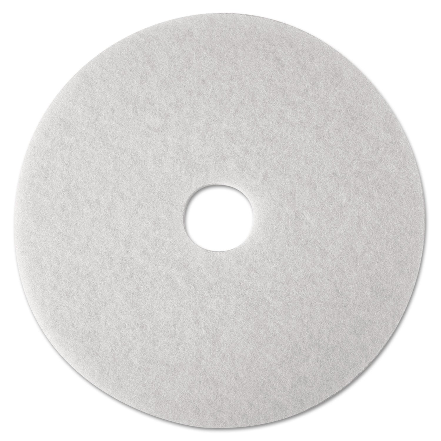 3M Low-Speed Super Polishing Floor Pads 4100, 27" Diameter, White, 5/Carton (20313)