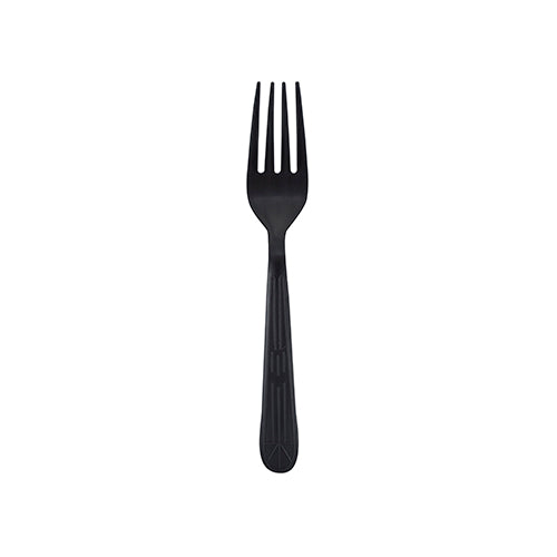 Heavy Weight Polypropylene Individually Wrapped Fork, Black (1000 Per Case), Case Of 1000 (CPPHWFKIWE1)