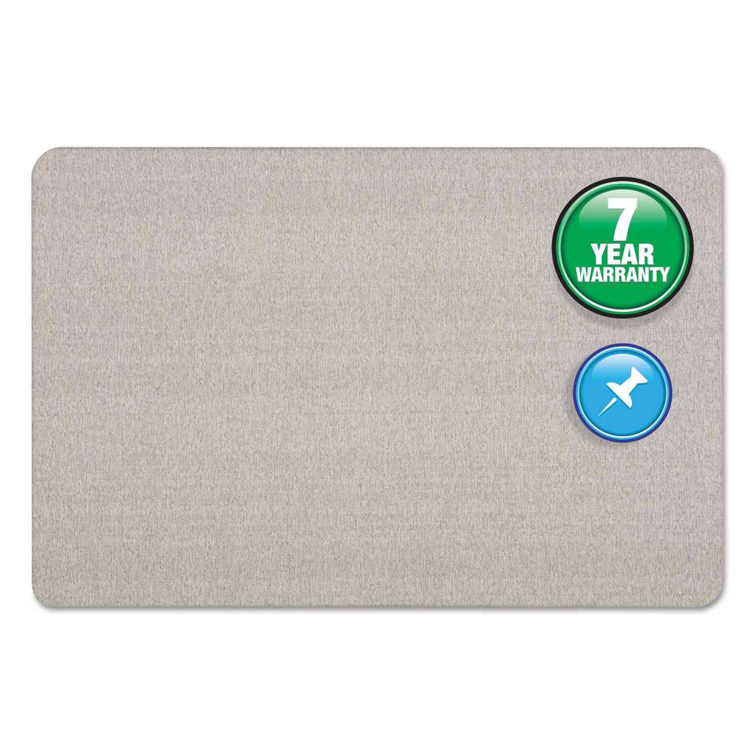 Quartet Oval Office Fabric Board, 48 x 36, Gray Surface (7684G)