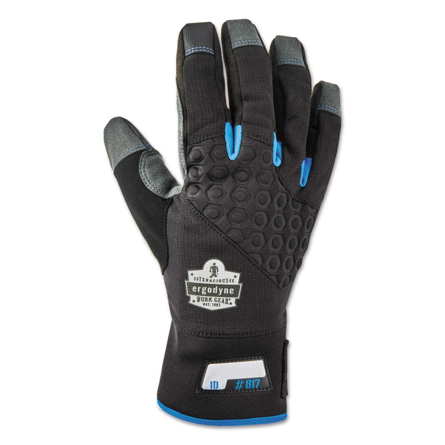 ergodyne Proflex 817 Reinforced Thermal Utility Gloves, EN388: 3423X, Large, Black, Pair (17354)