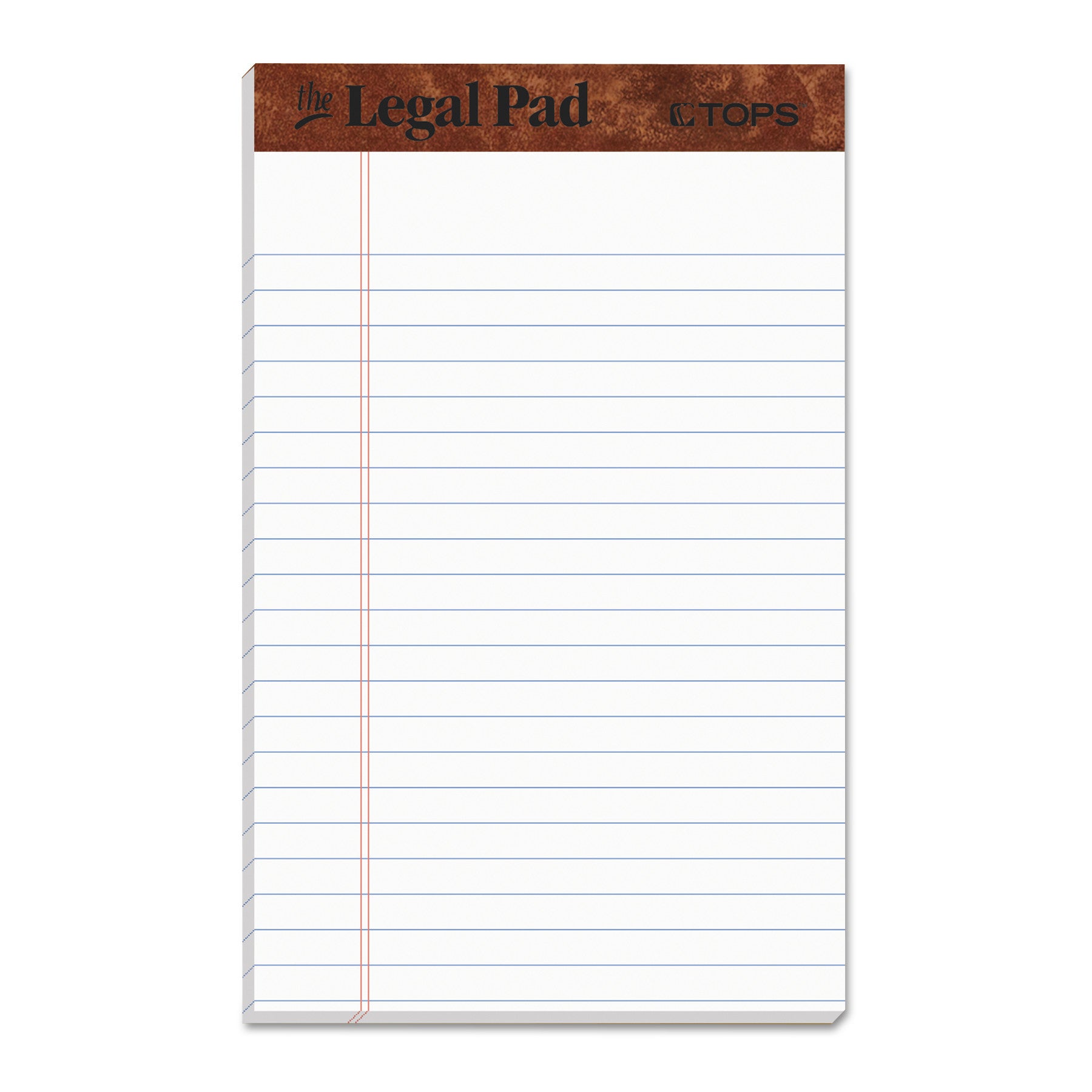 TOPS "The Legal Pad" Ruled Perforated Pads, Narrow Rule, 50 White 5 x 8 Sheets, Dozen (7500)