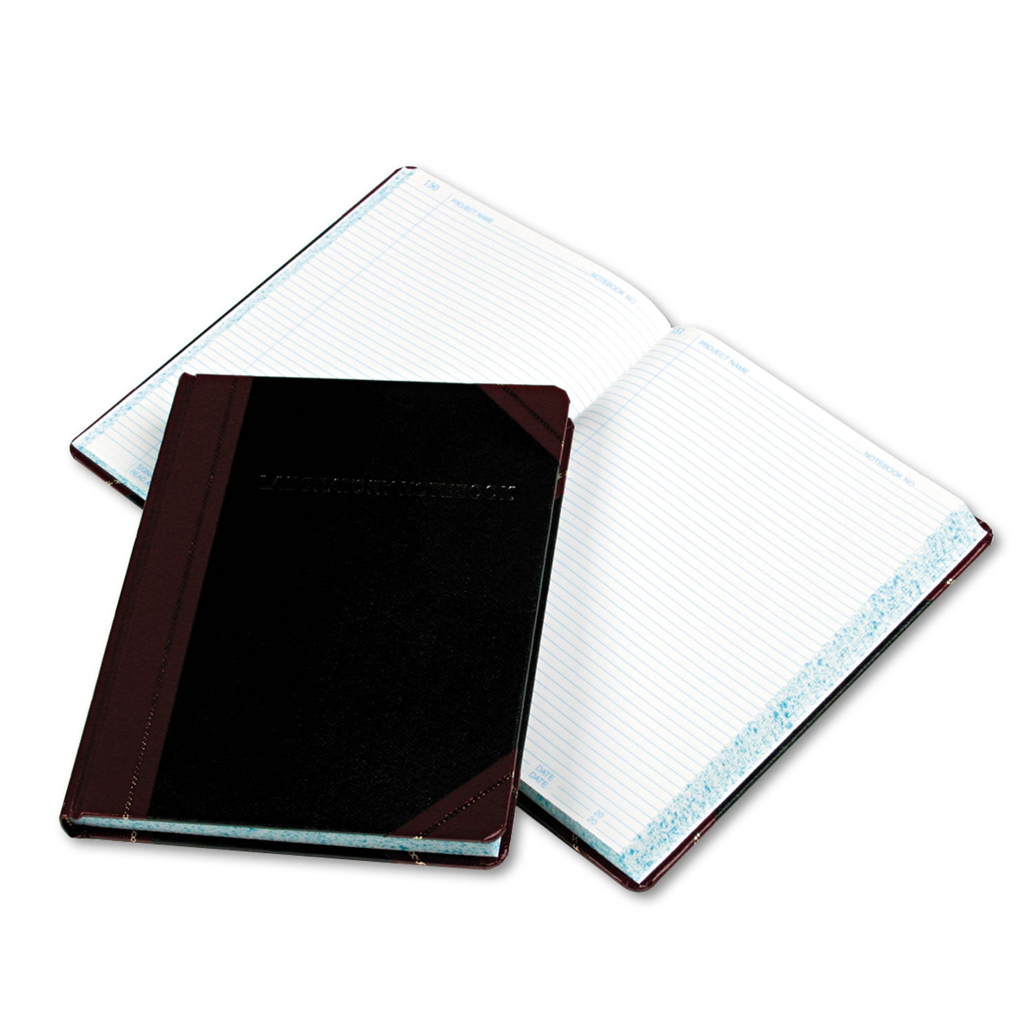 Boorum &amp; Pease Laboratory Notebook, Data/Lab-Record Format, Black/Red Cover, (300) 10.38 x 8.13 Sheets (L21300R)