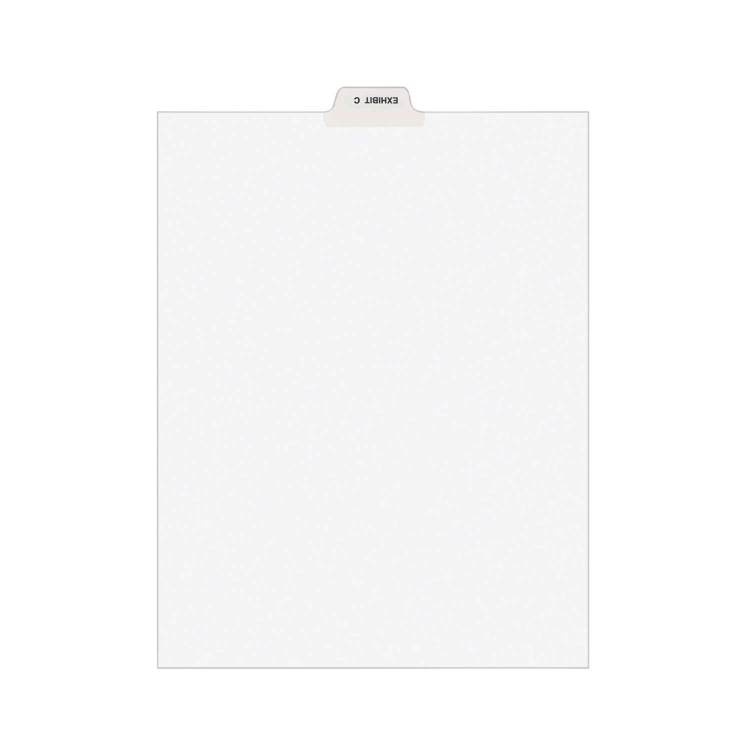 Avery-Style Preprinted Legal Bottom Tab Divider, 26-Tab, Exhibit C, 11 x 8.5, White, 25/PK 25 x Divider(s) - 25 Printed Tab(s) - Character - EXHIBIT C - 1 Tab(s)/Set - 8.5" Divider Width x 11" Divider Length - Letter - White Paper Divider - White  (11942)