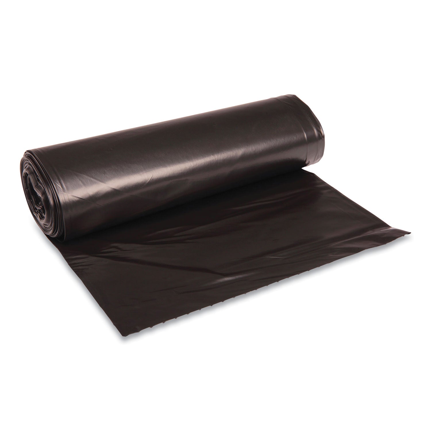Boardwalk&reg; 45 Gallon Black Garbage Bags, 40x46, 1.6mil, 100 Bags, BWK521