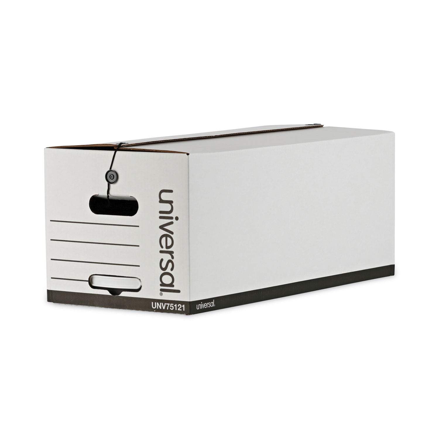 Universal Deluxe Quick Set-up String-and-Button Boxes, Letter Files, White, 12/Carton (UNV75121)