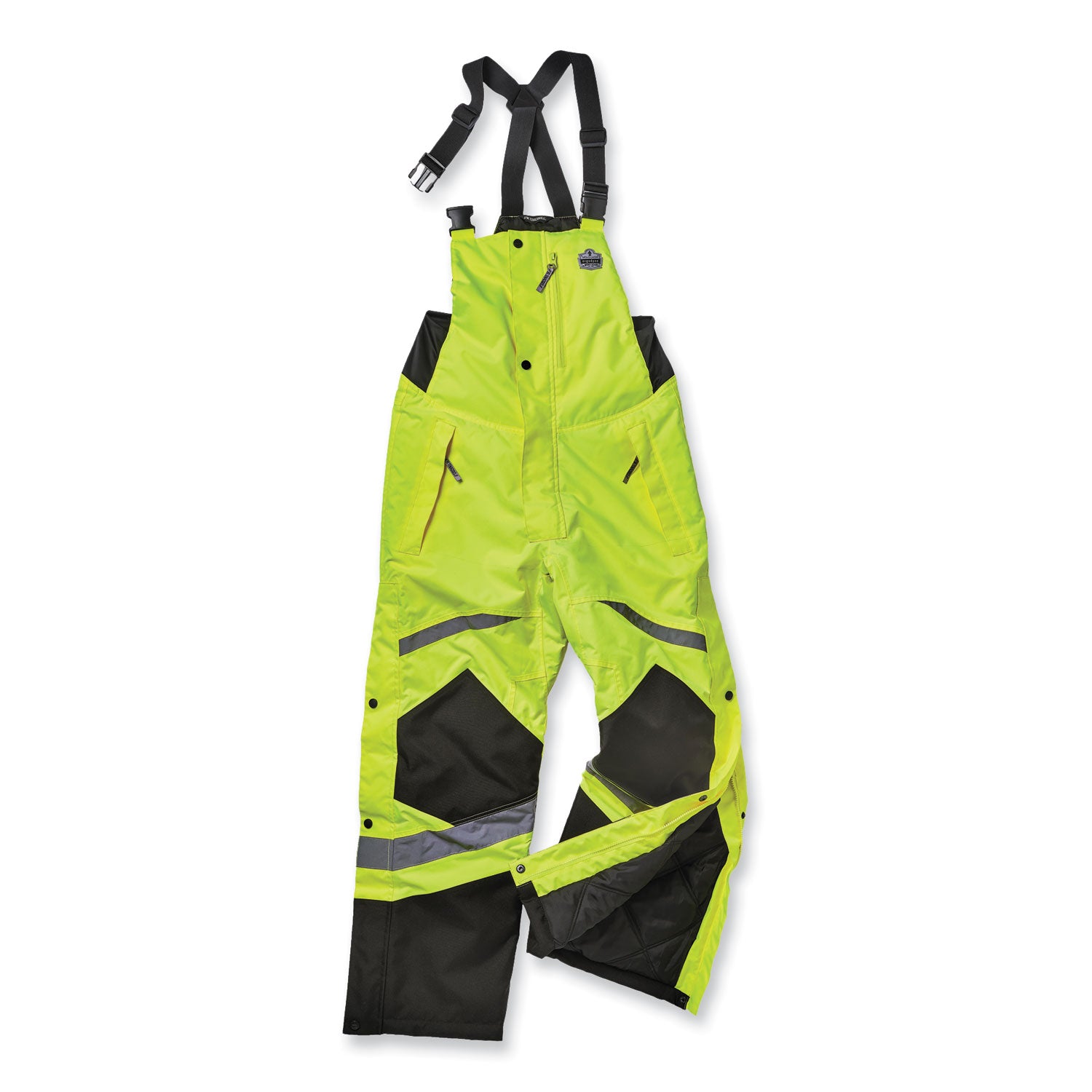 ergodyne GloWear 8928 Class E Hi-Vis Insulated Bibs, 4X-Large, Lime (25528)