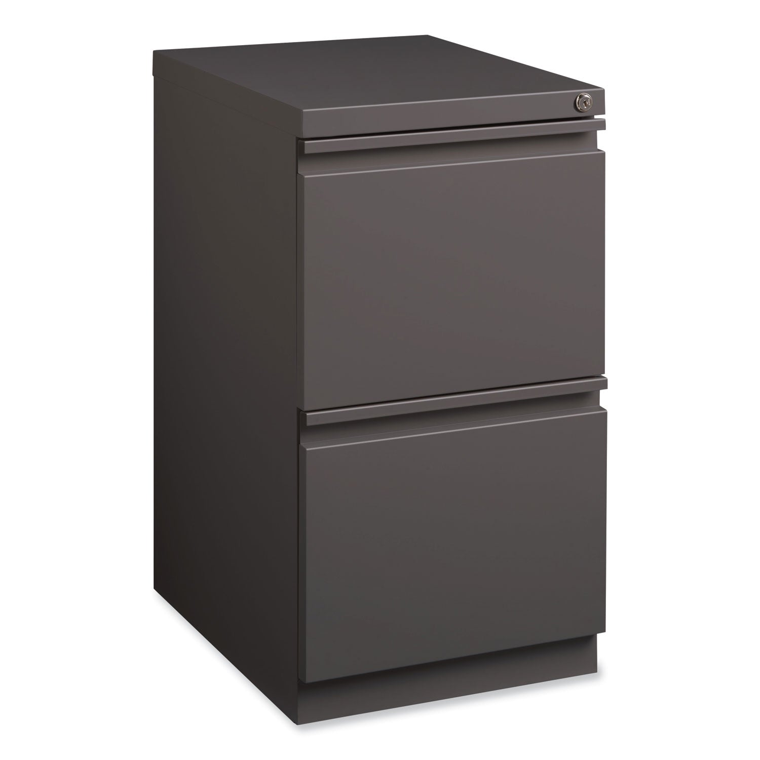 Hirsh Industries Full-Width Pull 20 Deep Mobile Pedestal File, 2-Drawer: File/File, Letter, Medium Tone, 15 x 19.88 x 27.75 (19358)