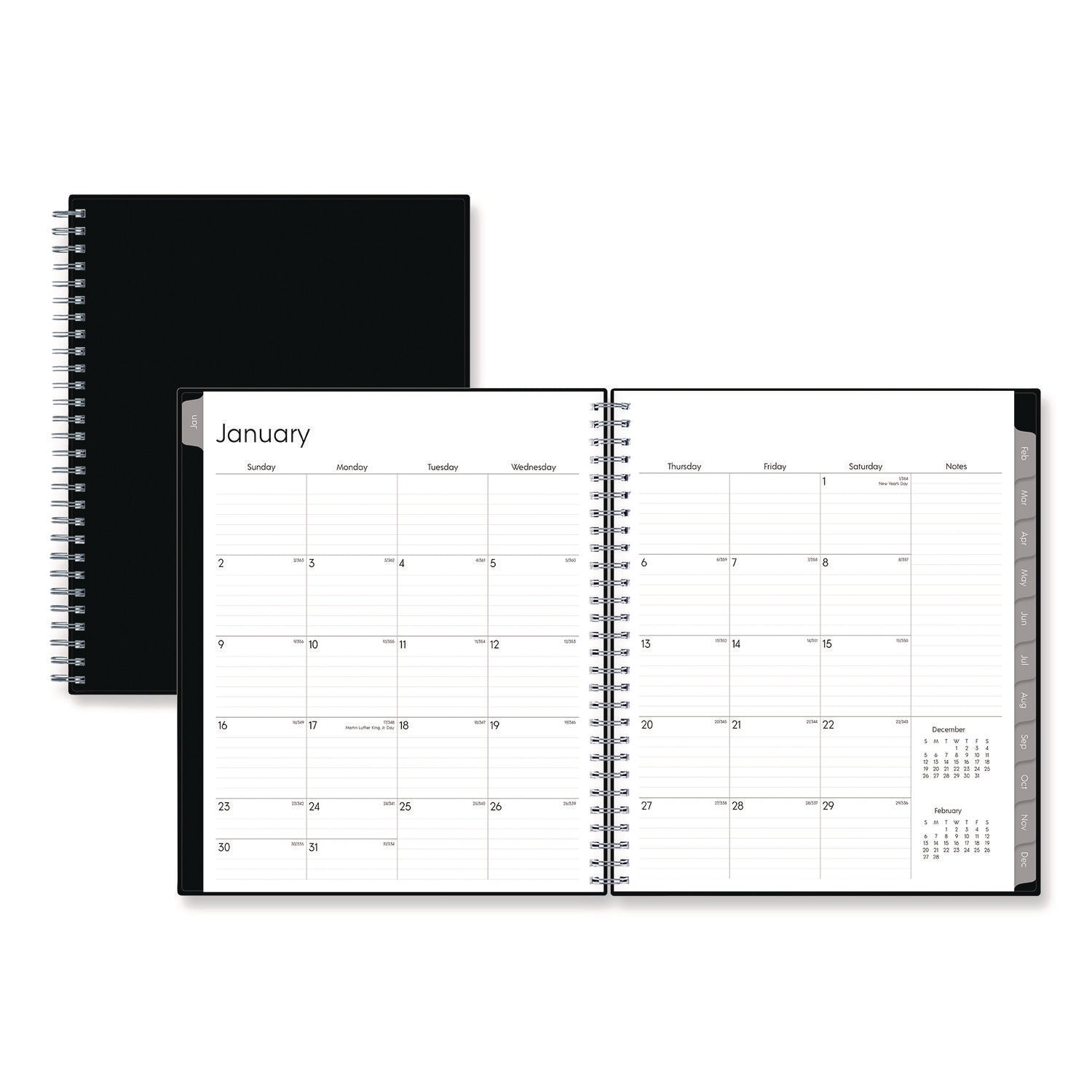 Blue Sky Enterprise Monthly Planner, 10 x 8, Black Cover, 12-Month (Jan to Dec): 2026 (131794)