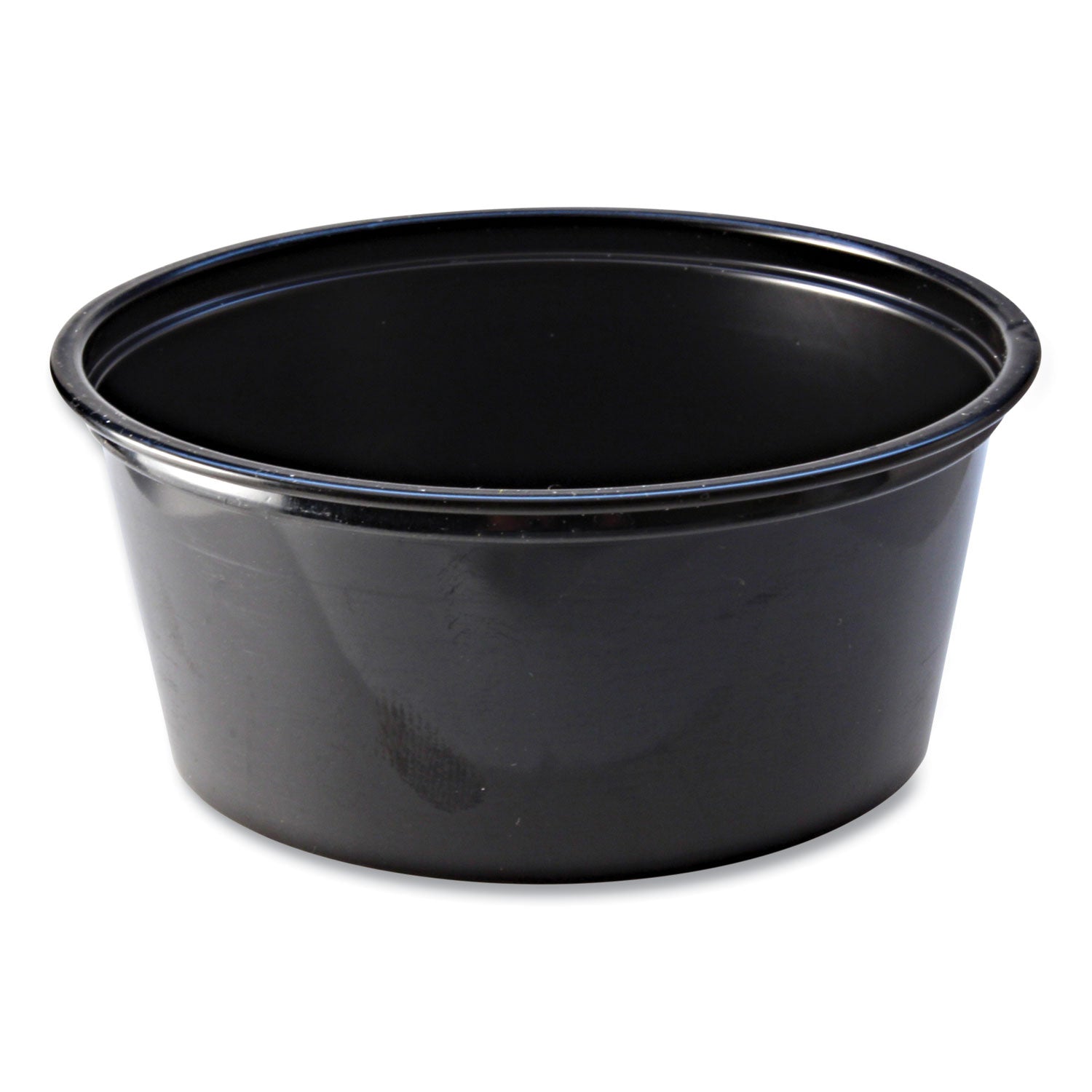 Fabri-Kal Portion Cups, 3.25 oz, Black, 125/Sleeve, 20 Sleeves/Carton (PC325B)