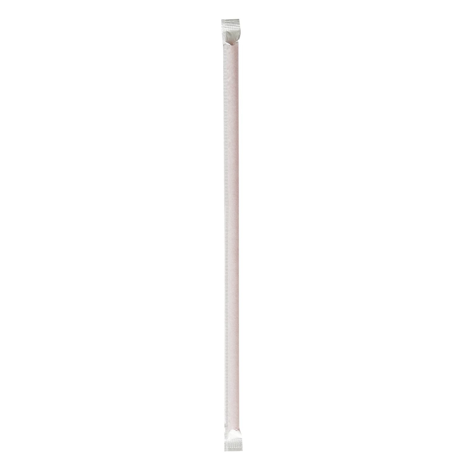 Boardwalk Wrapped Jumbo Straws, 10.25", Polypropylene, Red, 2,000/Carton (BWKJSTW1025RED)