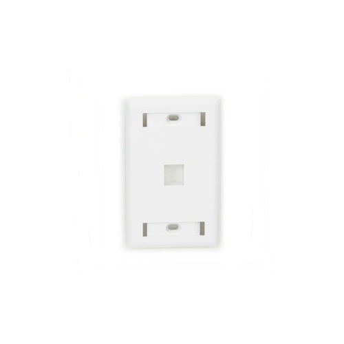 Black Box Keystone Wallplate - Single-gang, 1-port, White, Gsa, Taa (WPT458)