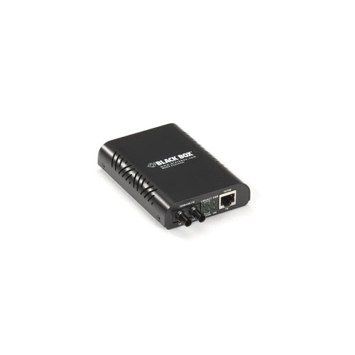 Black Box Fast Ethernet (100-mbps) Media Converter - 10/100-mbps Copper To 100-mbps Multimode Fiber, 850nm, 2km, St, Gsa, Taa (LBMC300MMST)